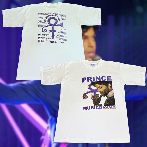 Prince Musicology Tour 2004 T-Shirt All Sport Max Weight Vintage Sz Large Unworn - Picture 1 of 12